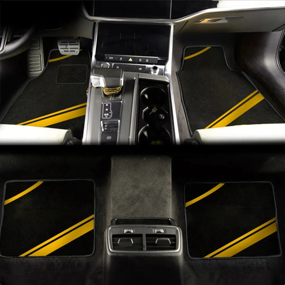 Tapetes para carro, aplicados na frente e atrás do carro, kit completo