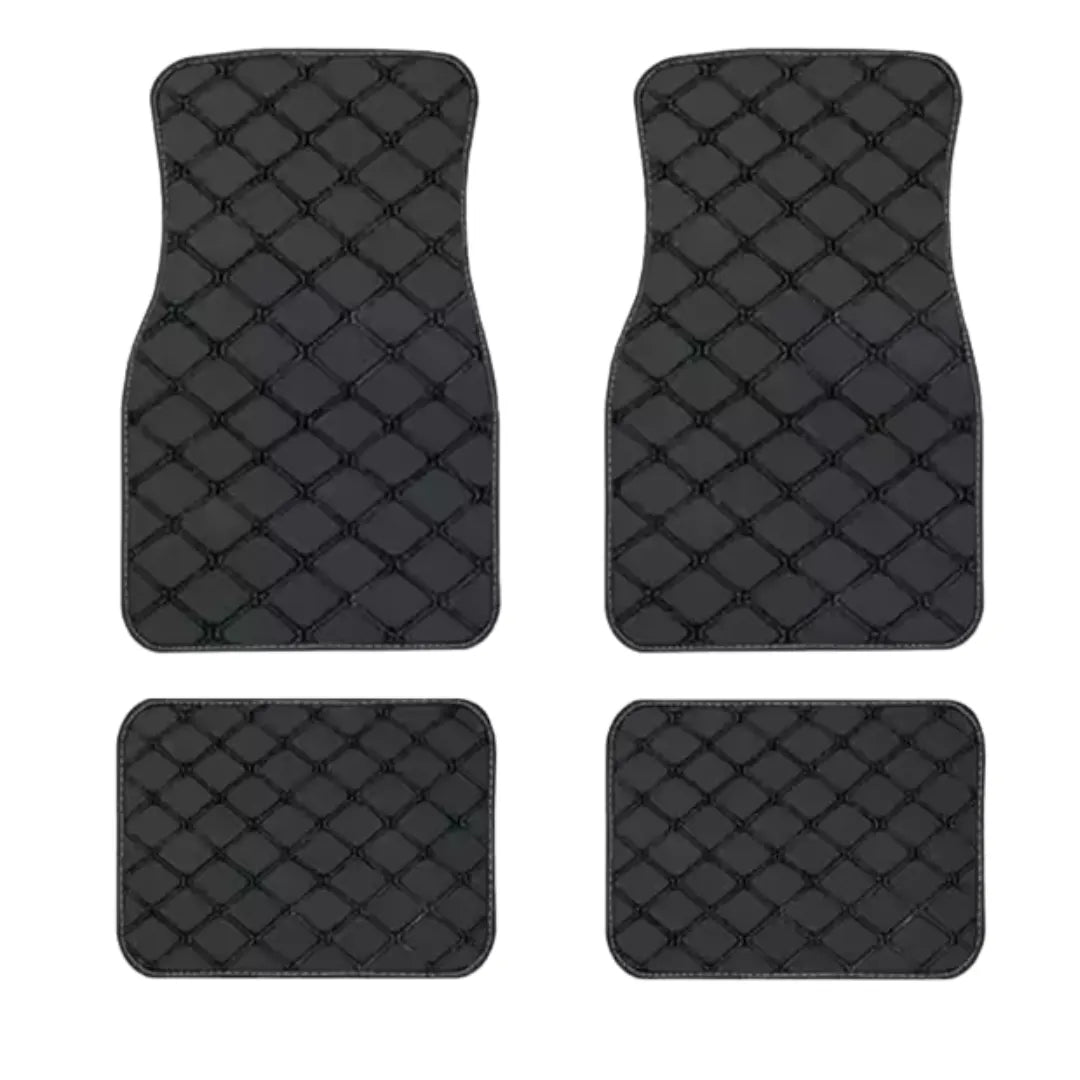 4 tapetes de carro na cor preta e universais para proteger contra líquidos e poeira no carro